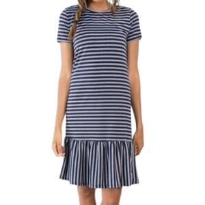 Stevie Hender Bobbie Blue Stripe Dress L